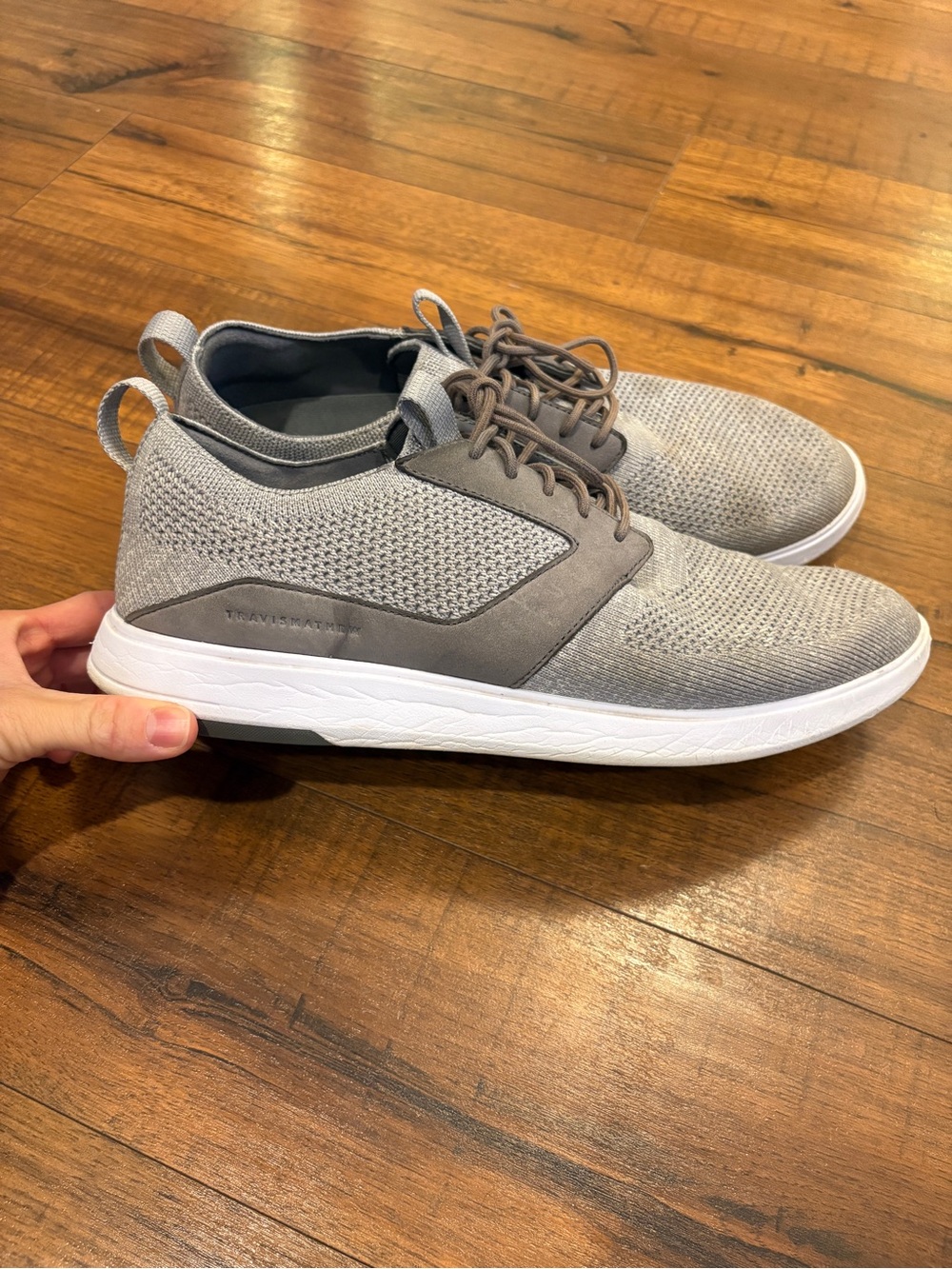 TravisMathew The Modern One Gray Knit Low Top Men's Sneakers Size 11.5